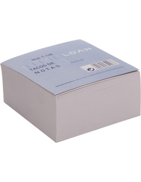 Taco de notas 500h liso 10x10cm encolado no adhesivo Taco de notas 500h liso 10x10cm encolado no adhesivo