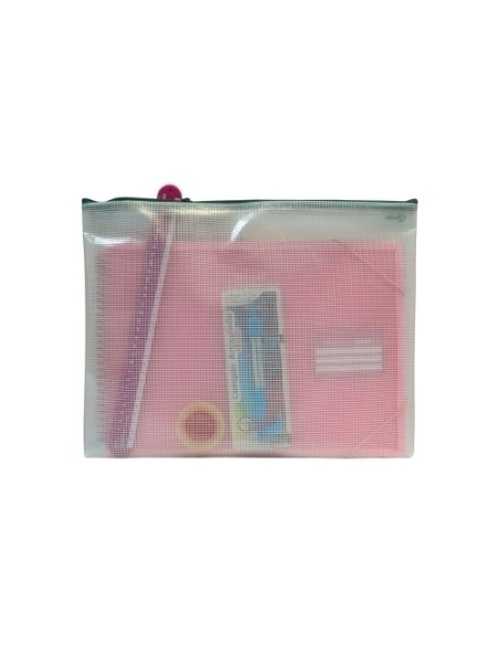 BOLSA MULTIUSO C/CREM. B4-410X315MM VERDE 34124