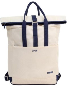 MOCHILA URBANA CON CIERRE ENROLLABLE SERIE 1918 BEIGE