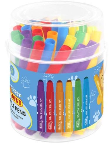 Bote 36 rotuladores en 6 colores surtidos my first felt pen