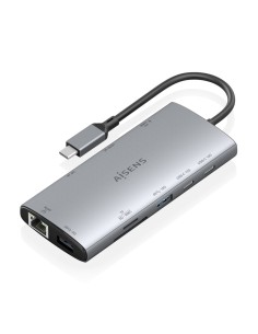 USB-C Dock 10 en 1, USB-C a 1xHDMI, 1xDisplayPort, 1xRJ45, 1xUSB-A 10G, 1xUSB-A 5G, 2xUSB-C 10G, 1xUSB-C PD100W, 1xSD, 1xMicroSD