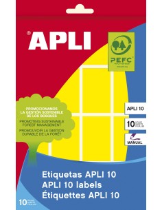 02754 etiqueta autoadhesiva Rectángulo Permanente Amarillo 128 pieza(s)
