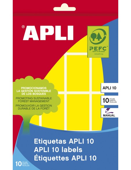 02754 etiqueta autoadhesiva Rectángulo Permanente Amarillo 128 pieza(s)