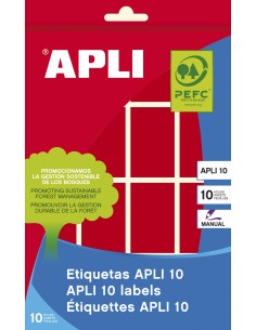 02756 etiqueta autoadhesiva Rectángulo Permanente Rojo 128 pieza(s)