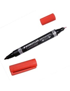 Lumocolor Duo marcador permanente Punta redonda/fina Rojo 10 pieza(s) 348-2