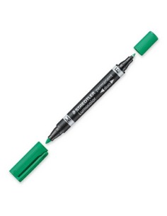 Lumocolor Duo marcador permanente Punta redonda/fina Verde 10 pieza(s) 348-5