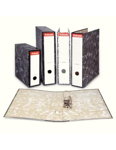 ESSELTE ARCHIVADOR PALANCA A4 LOMO ANCHO RADO CARTÓN JASPEADO 46958 Pack 24 Unid