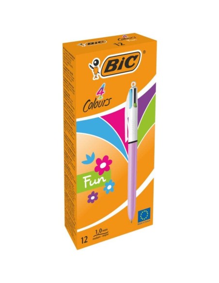 503815 bolígrafo Verde, Rosa, Púrpura, Turquesa Bolígrafo de punta retráctil con pulsador 1 pieza(s)