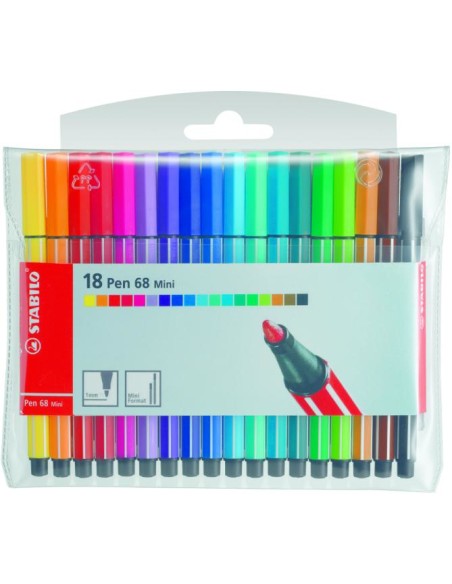 Pen 68 Mini rotulador Multicolor 20 pieza(s) 6815/01 - Pack de 10 unidades