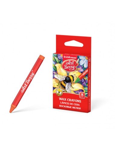 ESTUCHE DE CERAS DE PLÁSTICO 8 COLORES ARTBERRY 34929