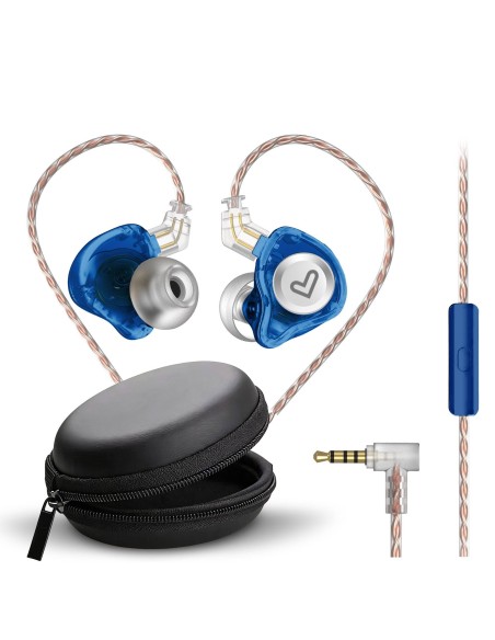 Monitor Earphones Auriculares Alámbrico Dentro de oído Azul