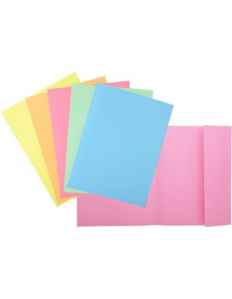 C 100 subcarpetas a4 160g con 1 solapa lateral colores surtidos