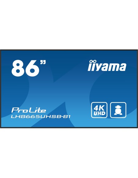 LH8665UHSB-B1 pantalla de señalización Diseño de quiosco 2,18 m (86") LED Wifi 800 cd / m² 4K Ultra HD Negro Procesador incorpor