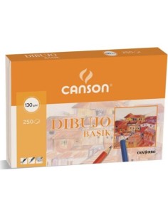 C 250 laminas dibujo basik con recuadro a3 325x46cm 130g