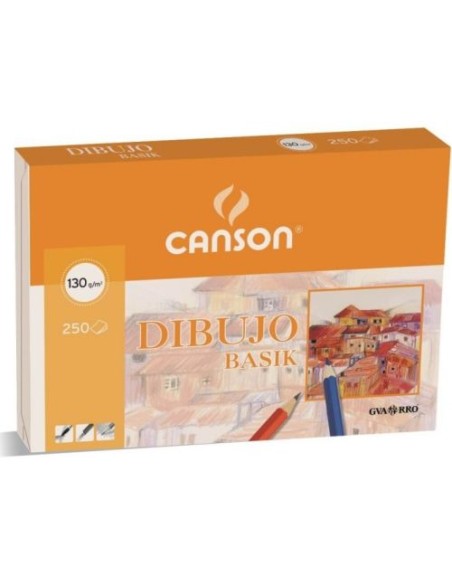 C 250 laminas dibujo basik con recuadro a3 325x46cm 130g