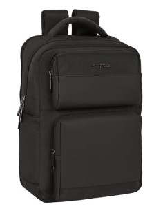 MOCHILA 2 BOLSILLOS PORTATIL 156 USB SAFTA BUSINESS BLACK 31x44x13cm