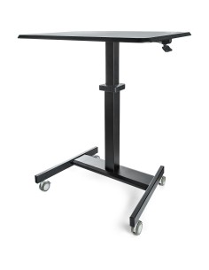Escritorio Móvil de Pie - Carrito Mesa Portátil Ajustable de Pie Ergonómica con Ruedas - Estación de Trabajo Rodante para Ordena