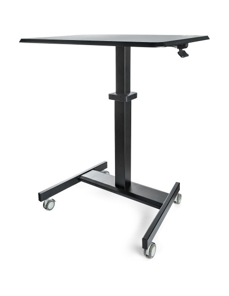 Escritorio Móvil de Pie - Carrito Mesa Portátil Ajustable de Pie Ergonómica con Ruedas - Estación de Trabajo Rodante para Ordena