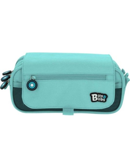 PORTATODO TRIPLE SOLAPA BITS ampBOBS AZUL CLARO 23X10X10