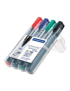 Lumocolor permanent marcador permanente Negro, Azul, Verde, Rojo 4 pieza(s)