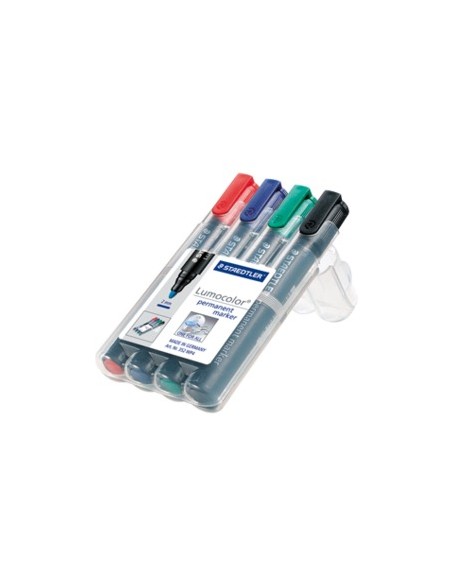 Lumocolor permanent marcador permanente Negro, Azul, Verde, Rojo 4 pieza(s)