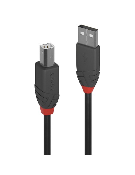 36677 cable USB 10 m USB 2.0 USB A USB B Negro, Gris, Rojo
