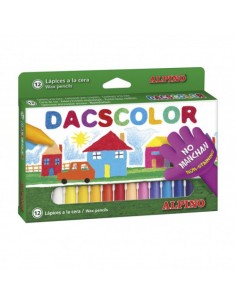 ESTUCHE 12 CERAS DE COLORES DACSCOLOR DACS DC050290 Pack de 6