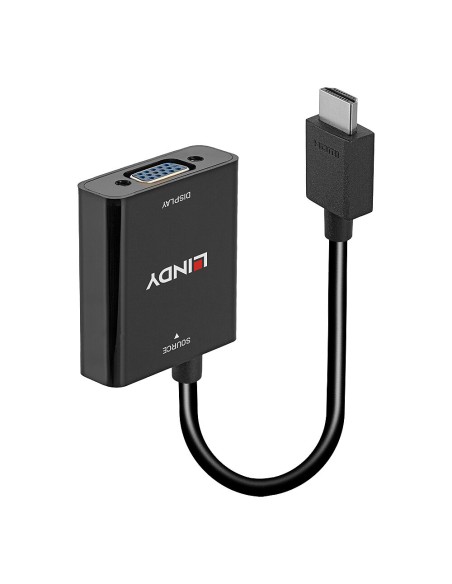 38291 adaptador de cable de vídeo 0,1 m HDMI tipo A (Estándar) VGA (D-Sub) Negro
