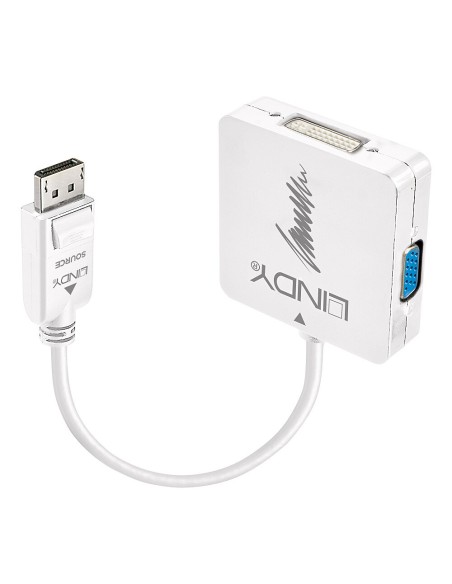 41028 adaptador de cable de vídeo DisplayPort DVI-D + VGA (D-Sub) + HDMI Negro