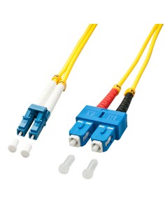 47471 cable de fibra optica 2 m LC SC OS2 Amarillo