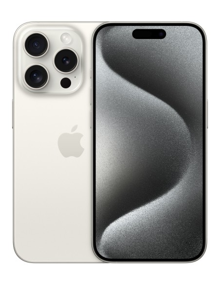iPhone 15 Pro 15,5 cm (6.1") SIM doble iOS 17 5G USB Tipo C 128 GB Titanio, Blanco