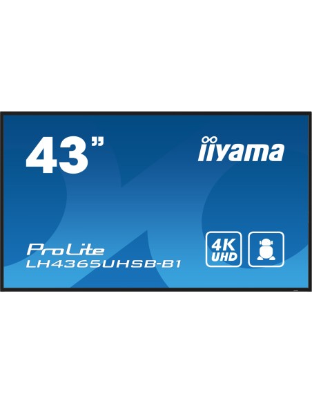 LH4365UHSB-B1 pantalla de señalización Diseño de quiosco 108 cm (42.5") LED Wifi 800 cd / m² 4K Ultra HD Negro Procesador incorp