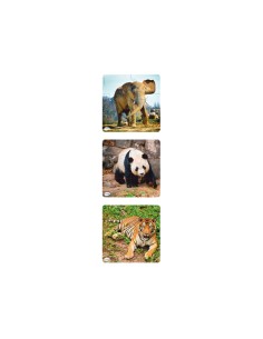 PUZZLE PLASTIC PRO. ANIMAL 21X21CM MINILAND 36060