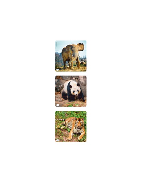 PUZZLE PLASTIC PRO. ANIMAL 21X21CM MINILAND 36060