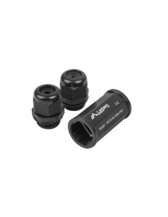 AD-RJ45-OS6-IP67 cambiador de género para cable RJ-45 Negro