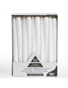 17966 vela Cilindro Blanco 50 pieza(s)