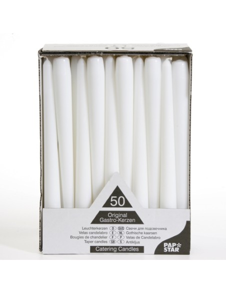 17966 vela Cilindro Blanco 50 pieza(s)
