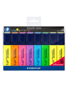 Textsurfer classic 364 marcador 8 pieza(s) Punta de cincel Azul, Verde, Naranja, Rosa, Violeta, Amarillo