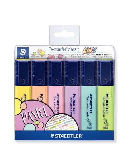 364 C marcador 6 pieza(s) Punta de cincel Cal, Menta, Melocotón, Rosa, Violeta, Amarillo