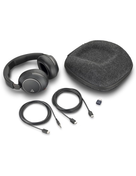 Auriculares Poly Voyager Surround 80 UC USB-C + Adaptador USB-C/A