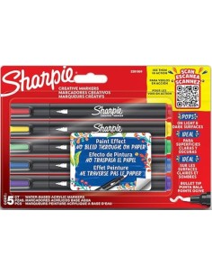 Estuche 5 rotuladores sharpie creative marker punta redonda colores surtidos