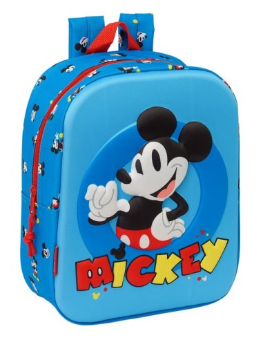MOCHILA GUARDERIA 3D BOLSILLO RED MICKEY MOUSE 22x27x10CM