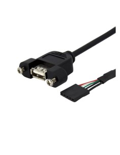 Cable de 30cm USB 2.0 para Montaje en Panel Conexión a Placa Base - Hembra USB A
