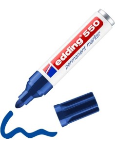 C 10 ROTULADOR EDDING 550 AZUL MARCADOR PERMANENTE