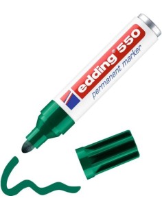 C 10 ROTULADOR EDDING 550 VERDE MARCADOR PERMANENTE