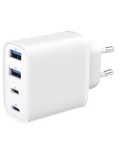 TA-UC-2A2C-PD40-01-W cargador de dispositivo móvil Smartphone, Tableta Blanco Corriente alterna Carga rápida Interior