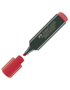 C 10 marcador fluorescente textliner 48 rojo faber castell
