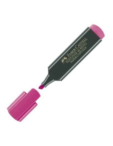 C 10 MARCADOR TEXTLINER 48 ROSA FABER CASTELL