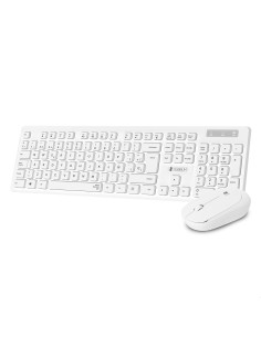 Teclado Ergonómico y ratón Combo Business Slim Silencioso Inalámbrico 2.4G Blanco