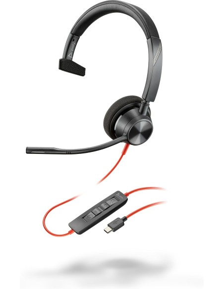 Auriculares monoaurales Blackwire 3310 USB-C + Adaptador USB-C/A